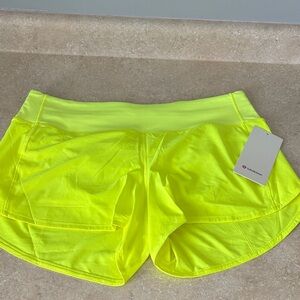 NWT lululemon athletica Women's Bright Yellow Athletic Shorts